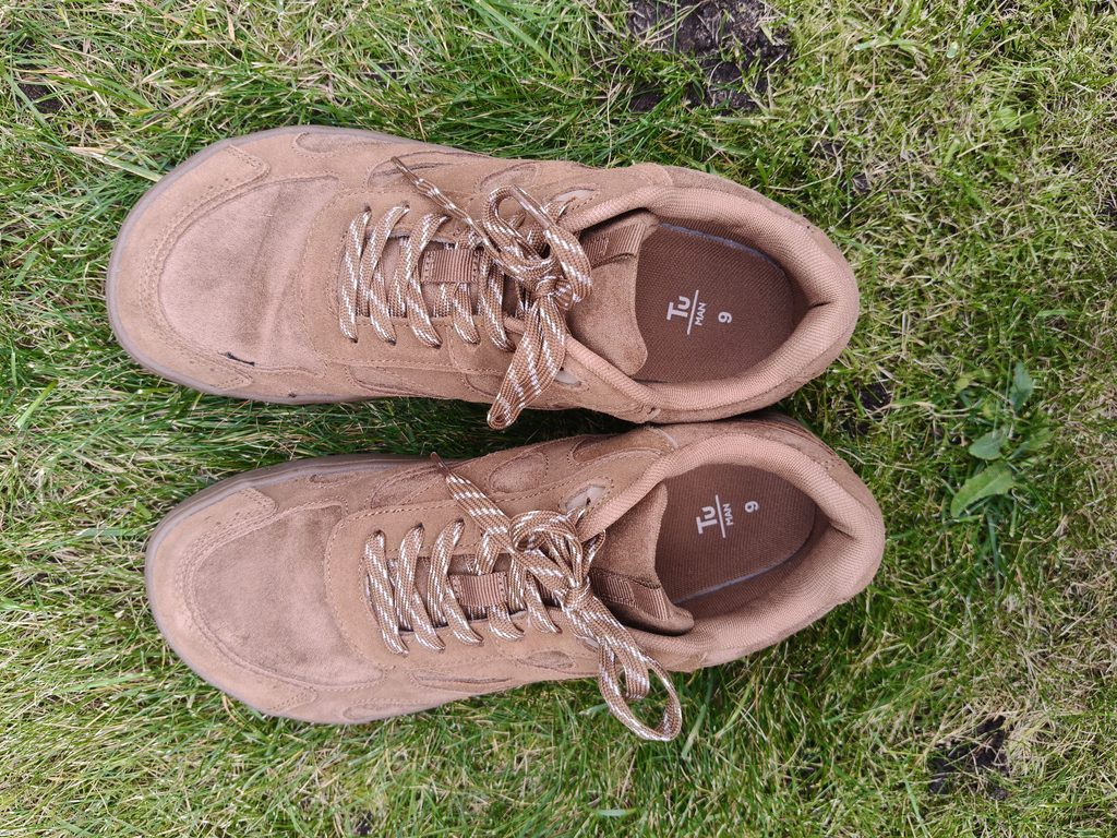 Sainsbury's barefoot adult trainers close-up